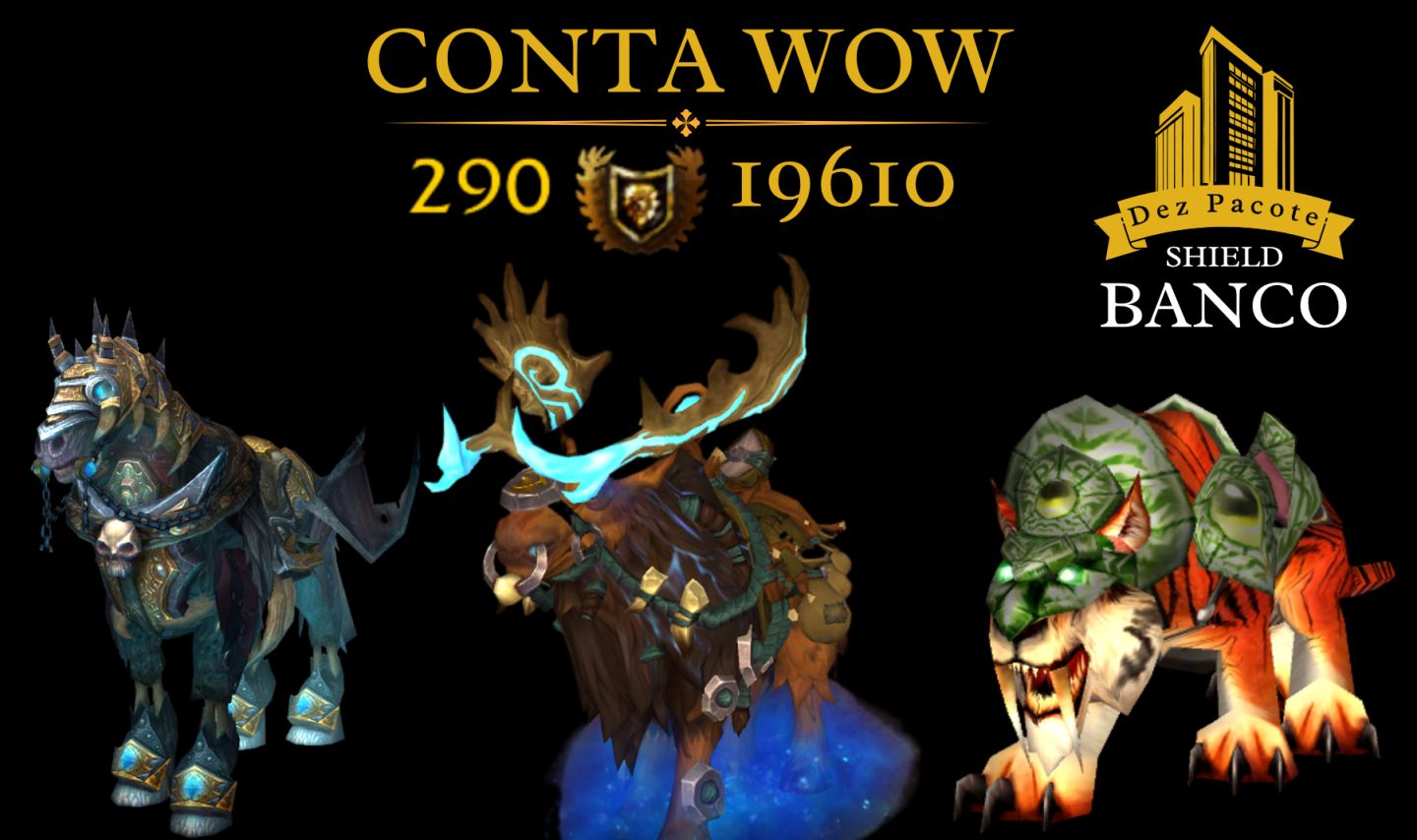 Conta WoW antiga com itens raros colecionáveis!