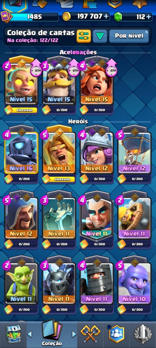 CONTA DE CLASH 11.5K DE TROFÉUS 10 EVOLUÇÕES E 2 HERÓIS