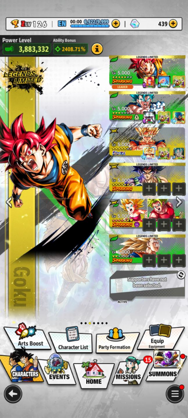 CONTA DRAGON BALL LEGENDS SAIYAJINS