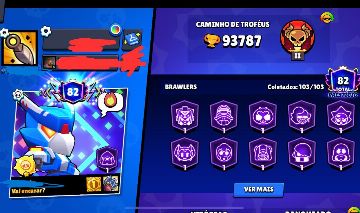Conta BrawlStars desde 2018 - 93k - Todos os Brawls - Muitas Skins Raras -