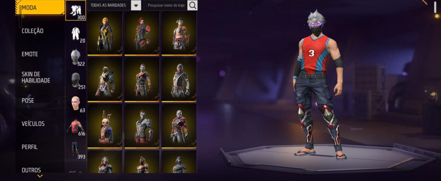Conta de free fire com mais de 7 anos Muito rara Lvl 73, 9k Like, Arma Evolutiva
