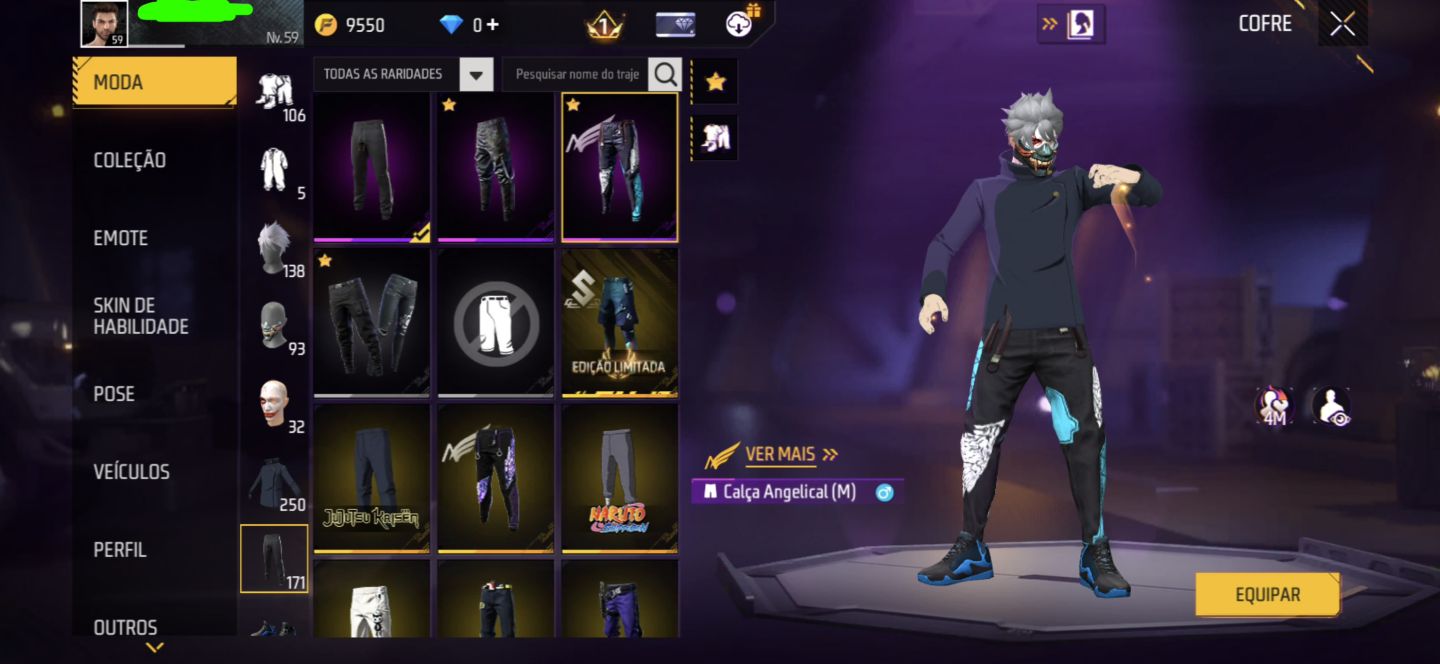 Conta free fire com skins e armas para apostado