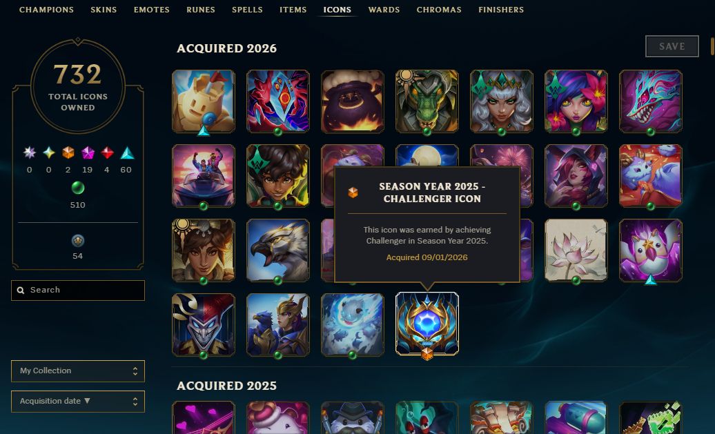 LOL EX-DESAFIANTE 2025 | MESTRE | 1608 SKINS + PAX SIVIR