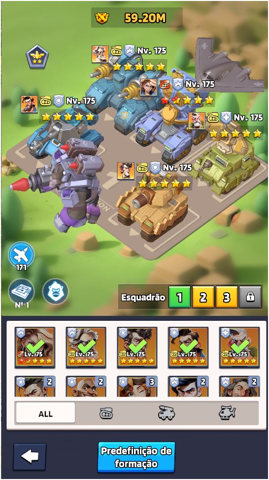 Last War HQ 35 | Tropas T11 Ativo | VIP 14 | Esquadrão 59.20M | Serv. 1091