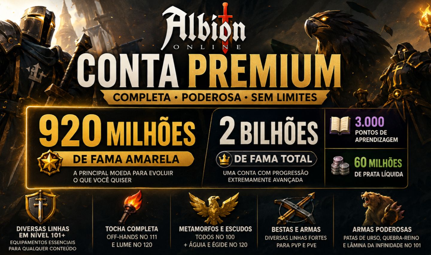 Conta Albion Online - 920 Milhões de fama amarela.
