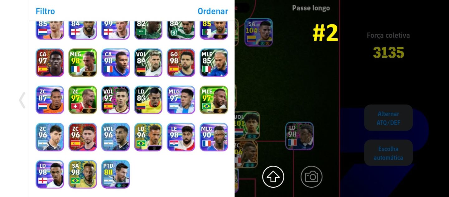 Conta Efooball Mobile Iniciante com Moedas e Varios Épicos Top