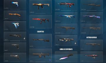 Conta valorant com faca e varias skins pra sair logo, mais de 280$ gastos
