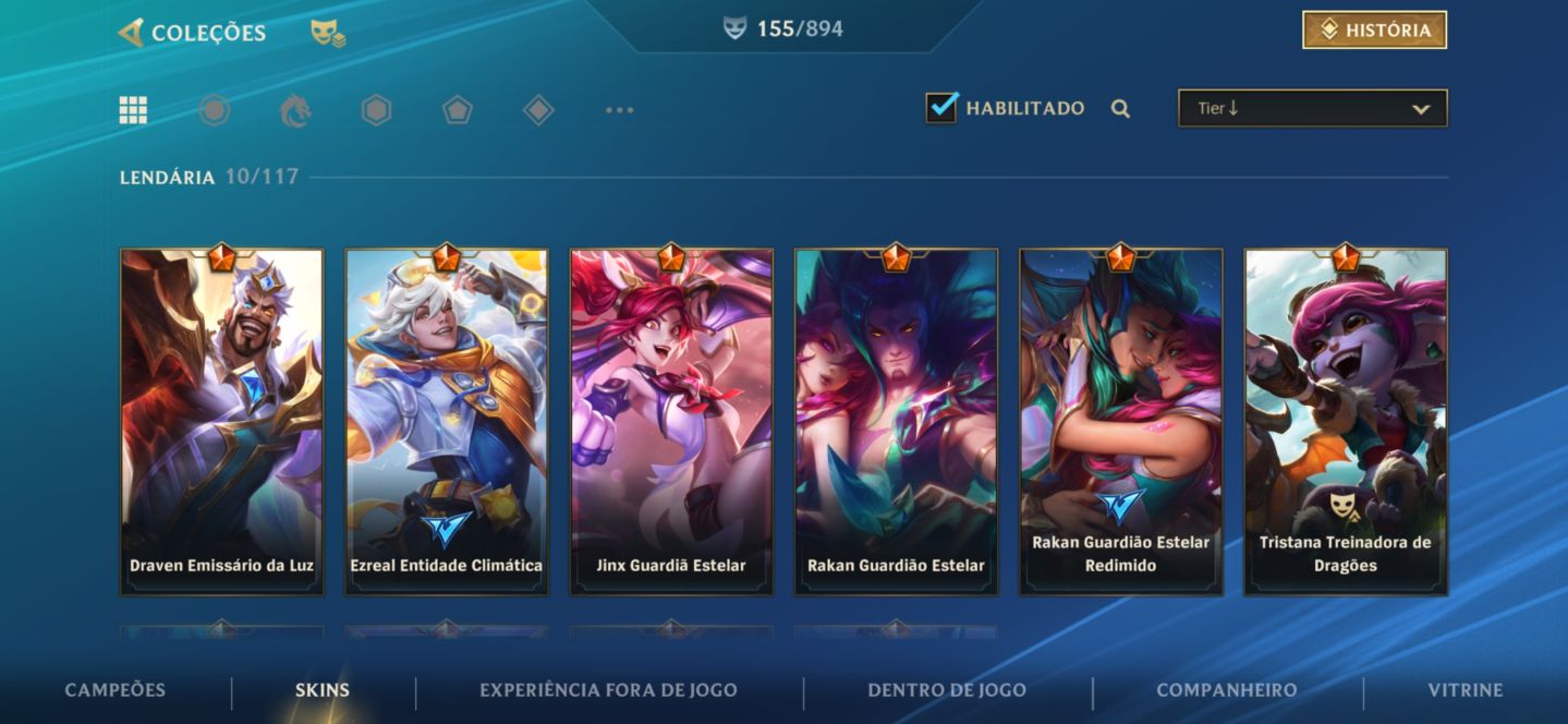 CONTA COM PRIMEIRO PASSE 2 SKINS MÍTICAS 10 LENDÁRIAS E MESTRE COLECCIONISTA 3