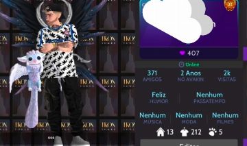Conta Avakin Life Nível 21 Crows, Asas, Conjuntos Raros e Camisa de Time Única