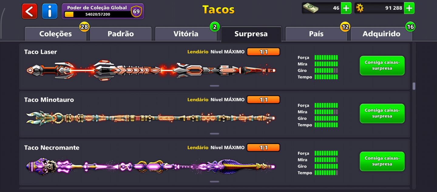 8 BALL POOL NV 251 PODER 69. 20 LENDÁRIO MÁXIMO