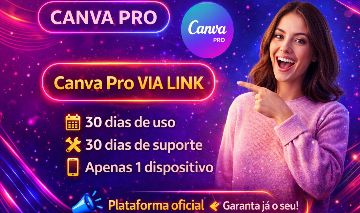 Canva pro via link ou no seu e-mail