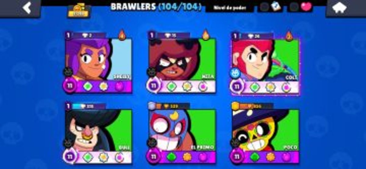 Conta de Brawl Stars de 2019, contém skins raras e 600 gemas. Olhe a descrição.