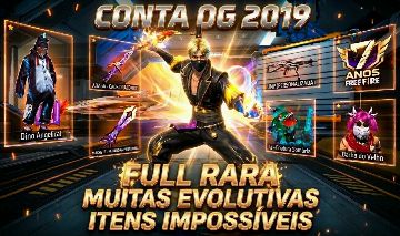 FREE FIRE | PRIME 7 ANTIGA DESDE 2019 | CABELO ROSA RARO E EVO