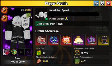 Conta Completa Blox Fruits( Muitas Perms, Galaxy, ember empyre e outras equips)