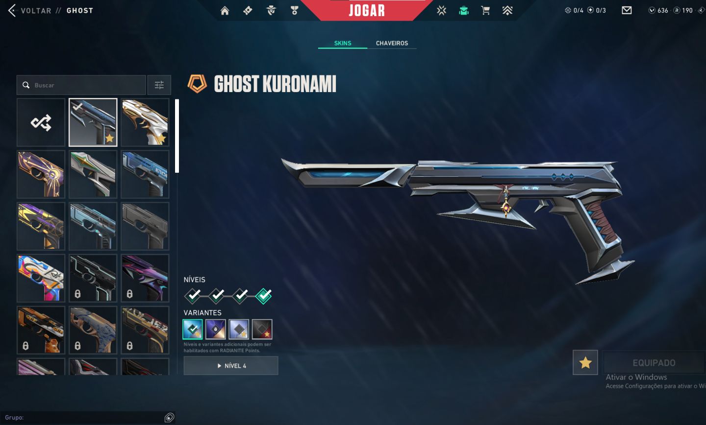 Conta de valorant platina 3 com mais de 2k gasto
