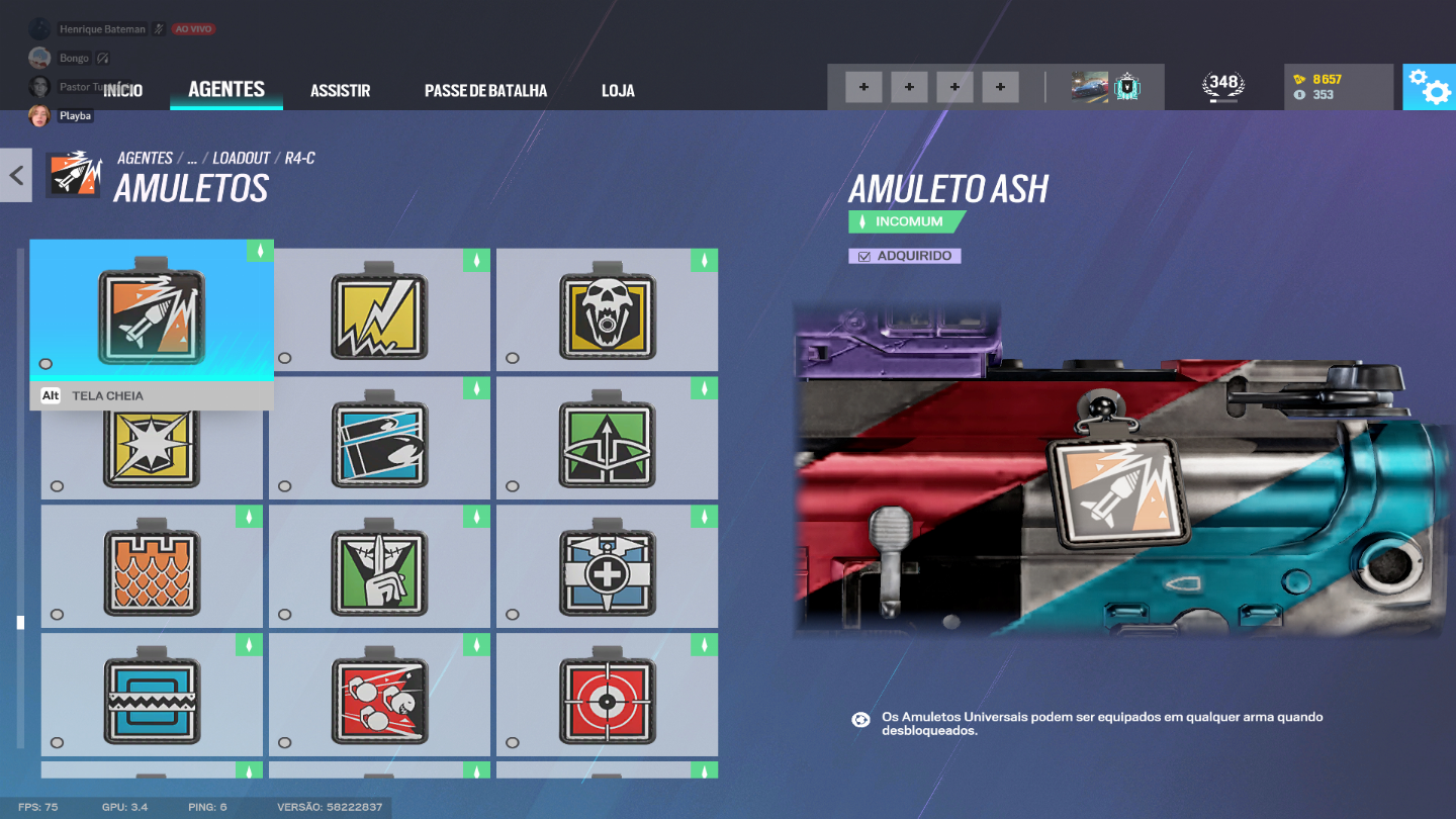 CONTA DE R6 RARA E COM MUUUUITA COISA!!!!!!