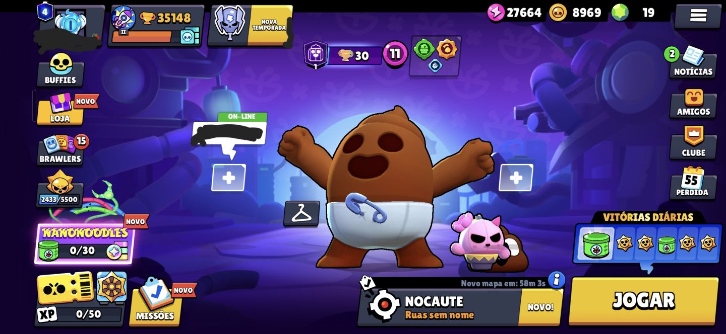 35k Troféus, 95 Brawlers, Pra sair rápido.