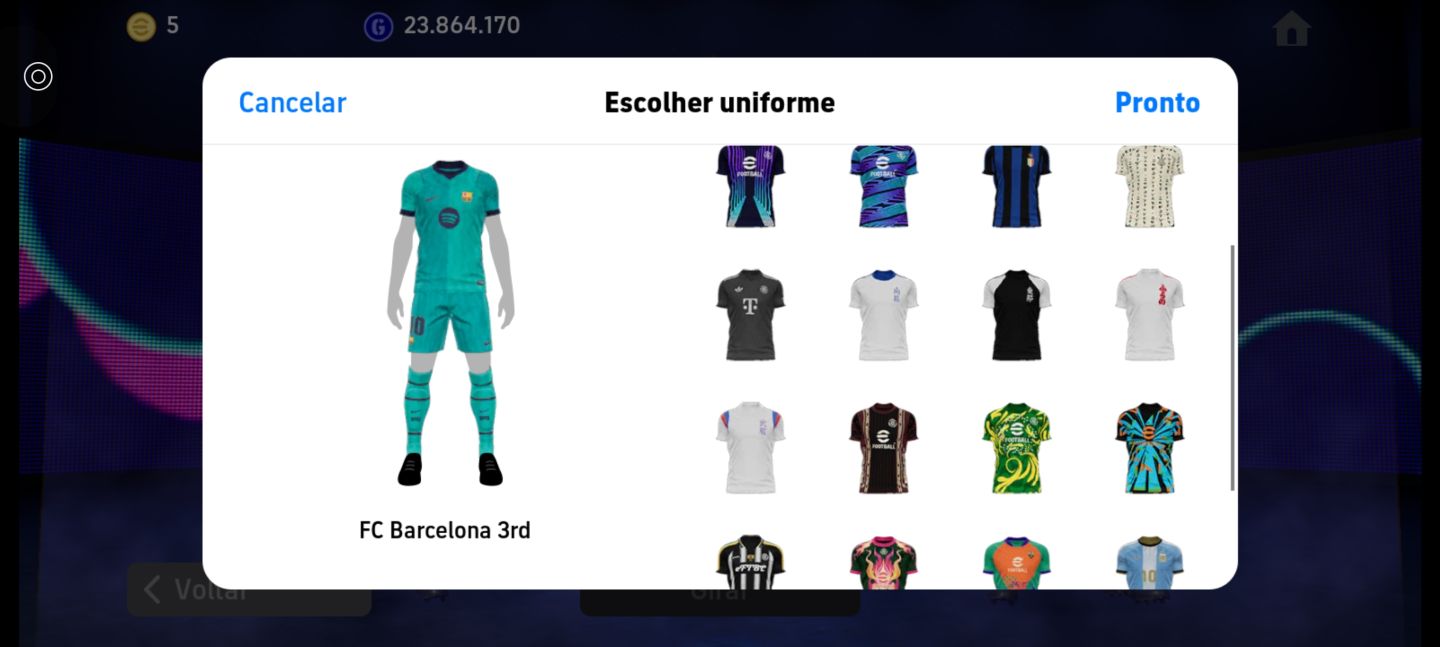 [Conta rara de efootball com Romário épico] e várias outros jogadores muito bom