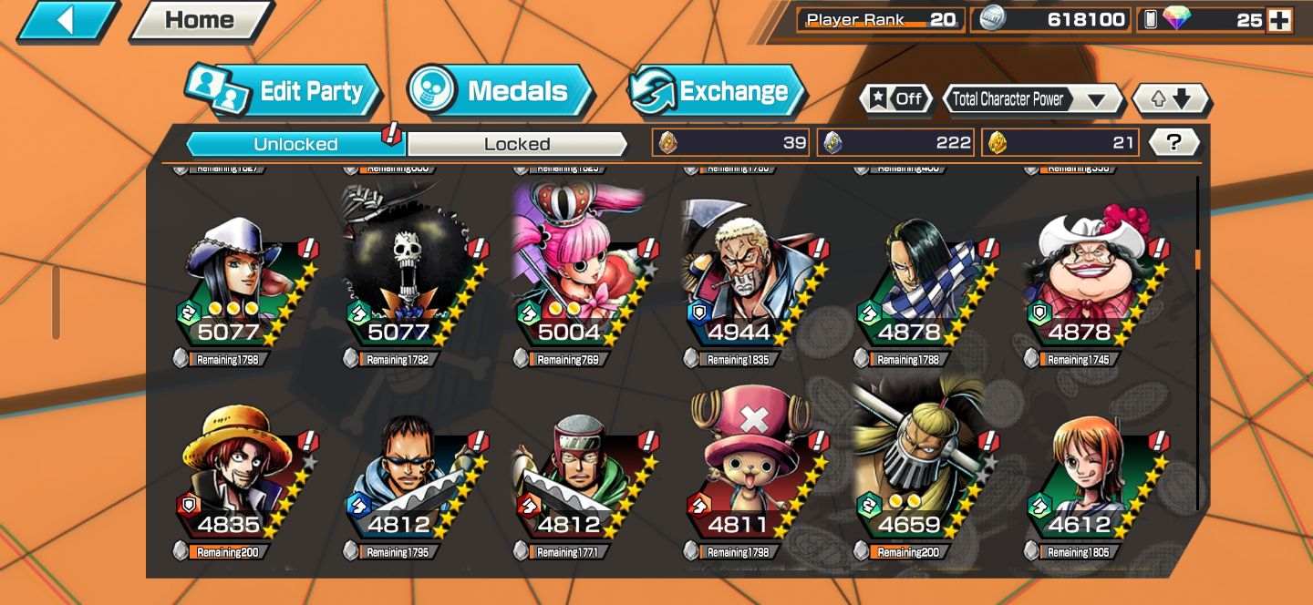 Conta one piece Bounty Rush