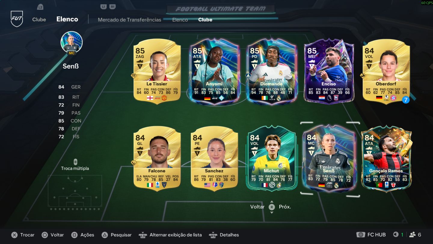 Conta EA FC 27 Galeria Lv.10, Div 2, 700k coins, time de 2.1M.