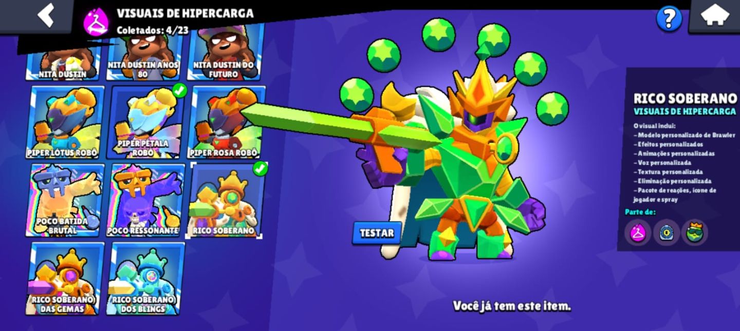 CONTA BRAWL DE 60K+ COM SKINS HYPER, LENDÁRIAS E MITICAS ! (PASS PLUS ATIVO)