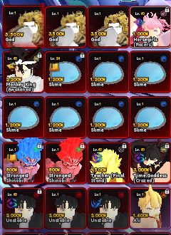 PERSONAGENS DE ANIME VANGURDS (AV) DISPONIVEIS EM MEU INVENTARIO.