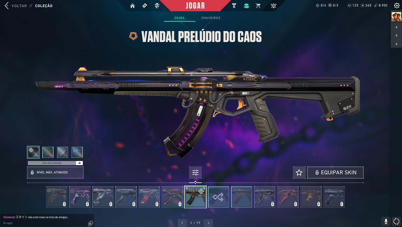 CONTA COM VANDAL PRELÚDIO DO CAOS FULL ACESSO