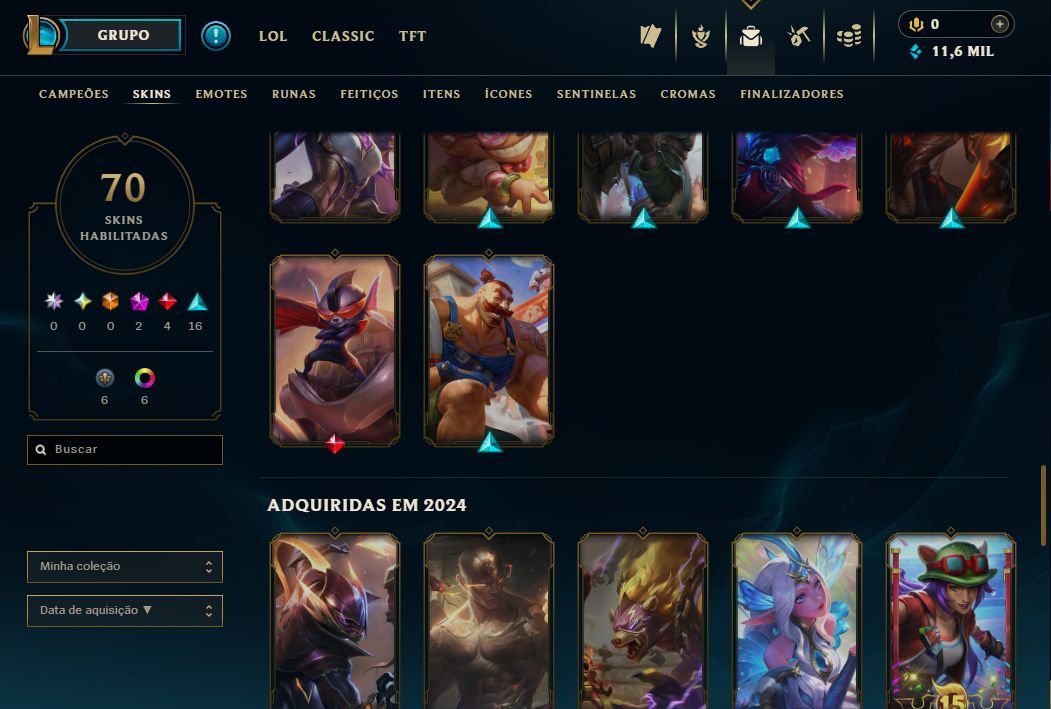 Conta lol mestre
