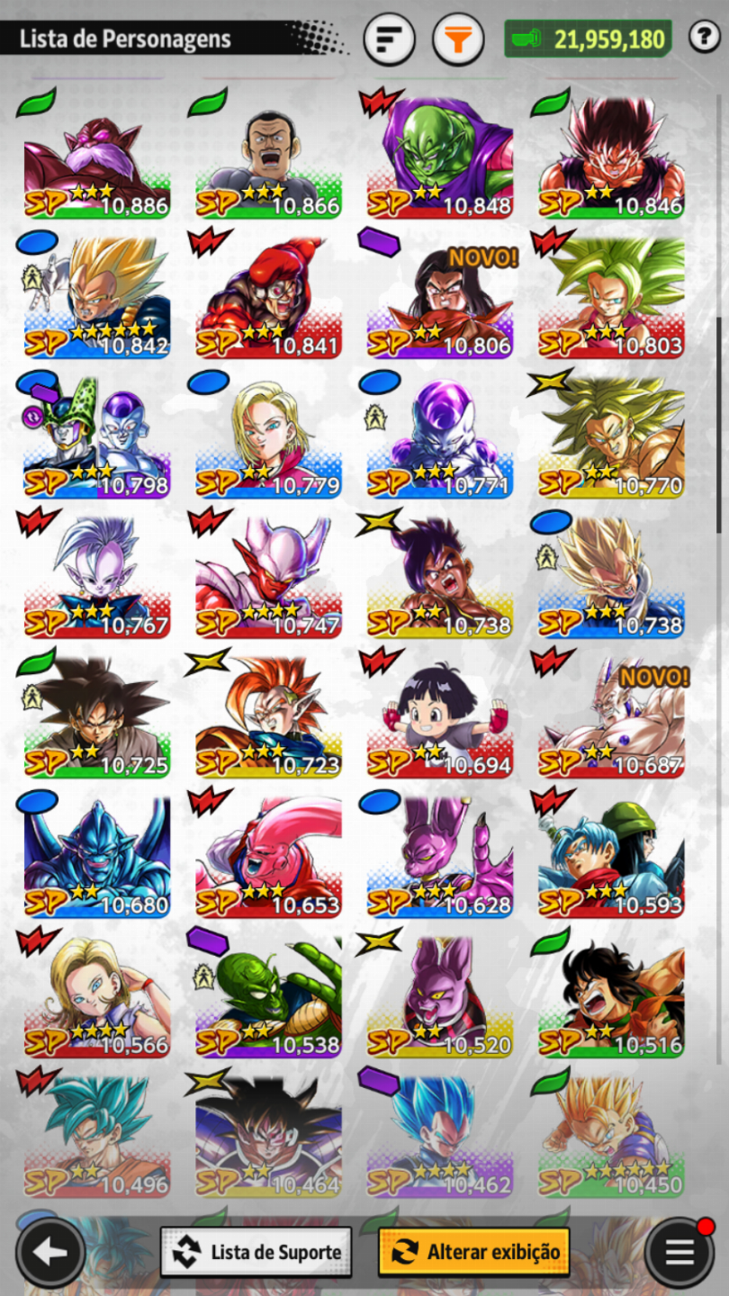 Conta iniciante com Bardock LR + Goku Mini SSJ3 LR
