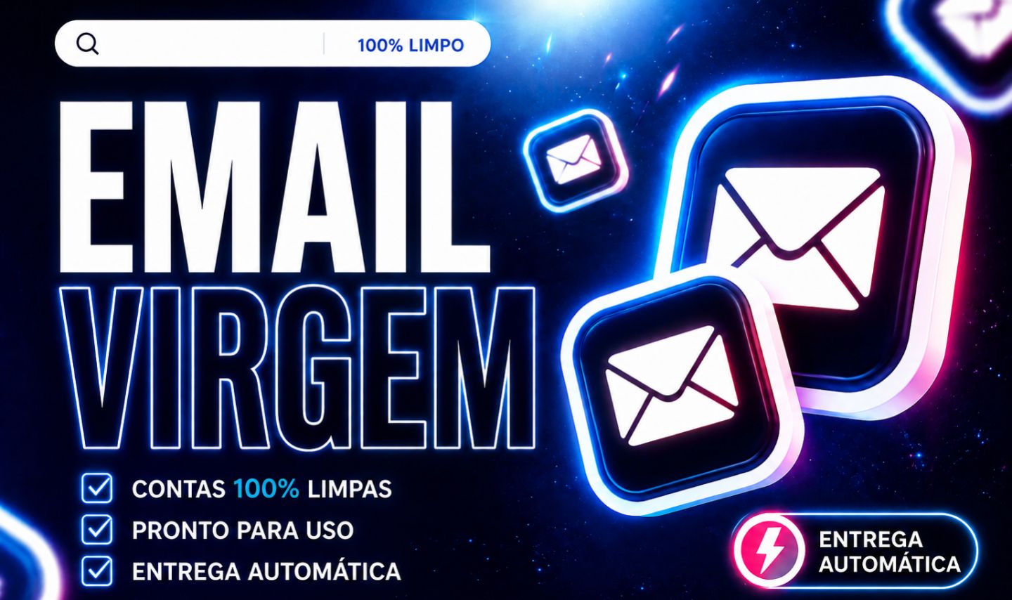 4X EMAIL VIRGEM | PRONTO PARA USO | ENTREGA AUTOMÁTICA
