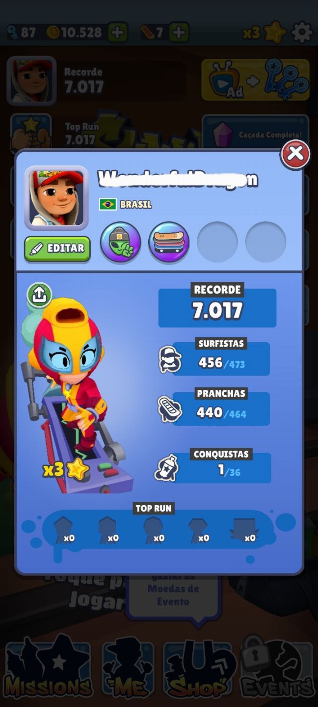 CONTAS FULL SUBWAYSURFIS (FULL ACESSO) [PERSONAGENS E RECURSOS]