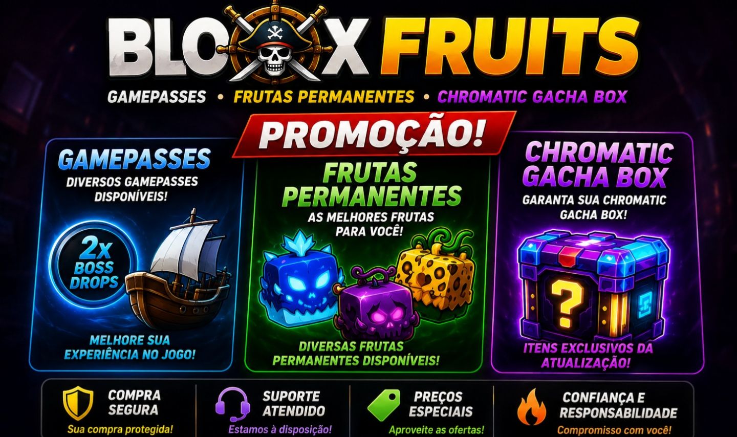 Bloxfruit Gamepass | Frutas permanentes | Chromatic Gacha Box |PROMOÇÃO
