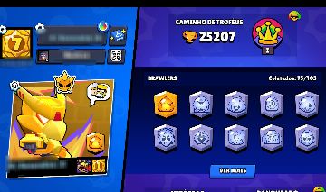 CONTA DE BRAWL STARS > 25K | 75 BRAWLERS | 7 LENDÁRIOS | 2 HÍPER | 2019