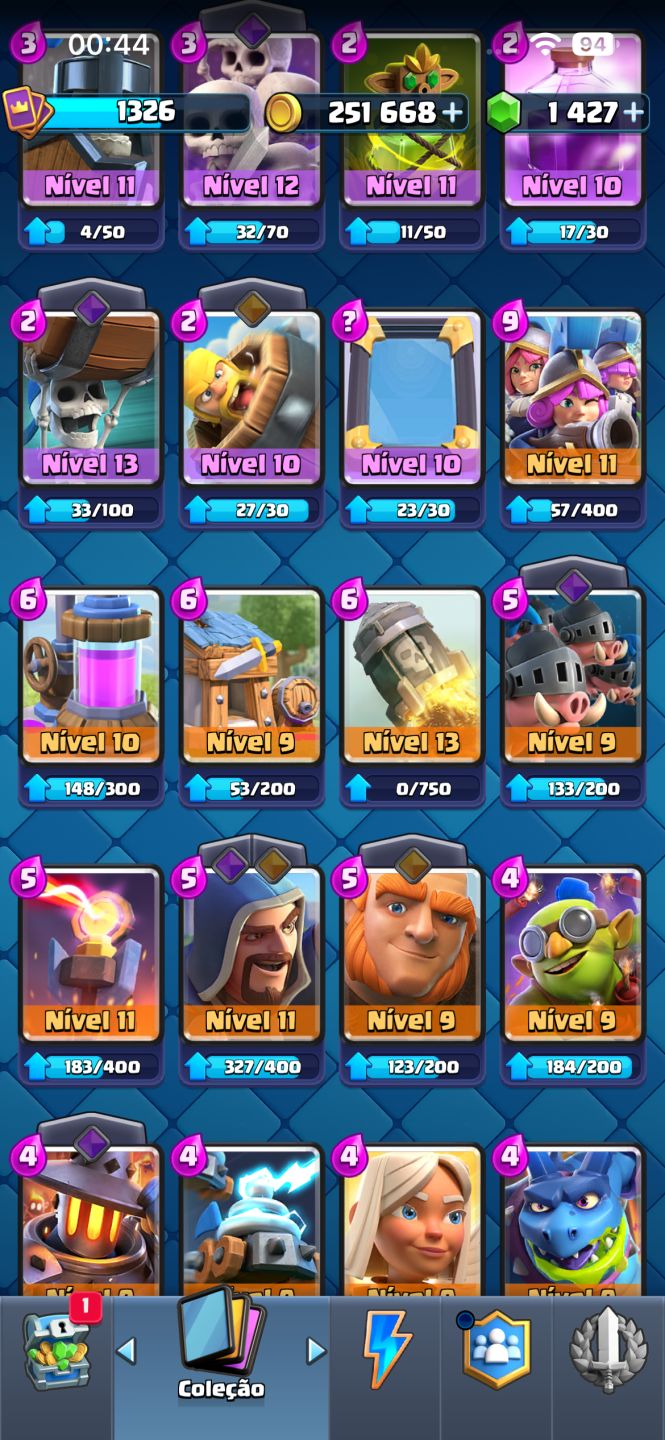 CONTA DE BRAWL STARS + CLASH ROYALE UPADAS