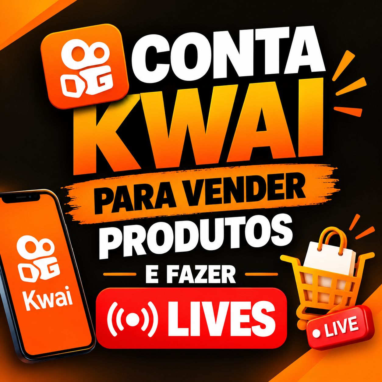 CONTAS KWAI PARA PRODUTOS E FAZER LIVES