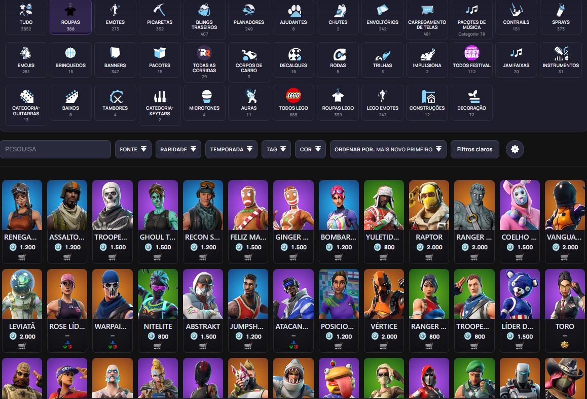 Conta FORTNITE 387 Skins + salve o mundo (V-BUCKS) FULL ACESSO