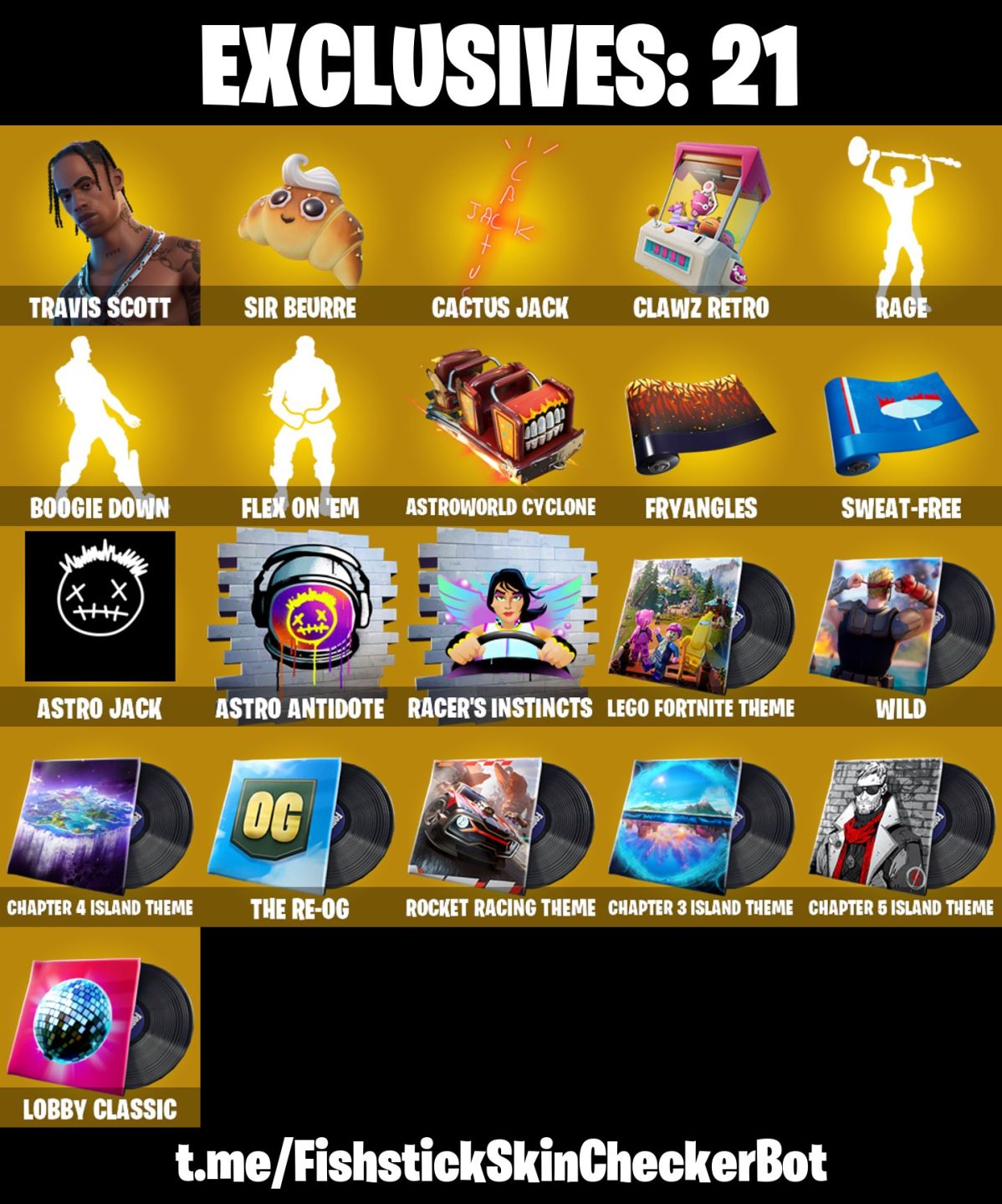 Conta Fortnite com Travis Scott | Torin | Raz | Ronin | Kymera | Joe e 52 Skins