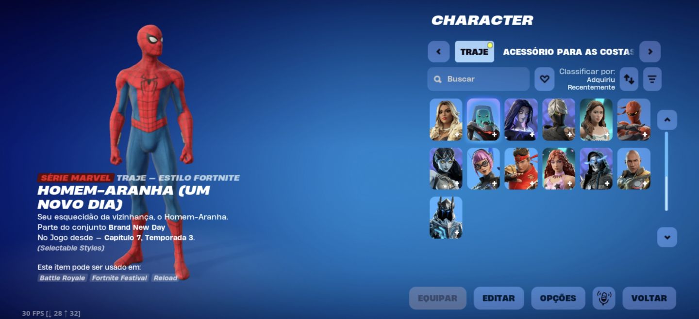 CONTA FORTNITE FULL ACESSO | 1450 V-BUCKS + HOMEM-ARANHA + 42 SKINS!