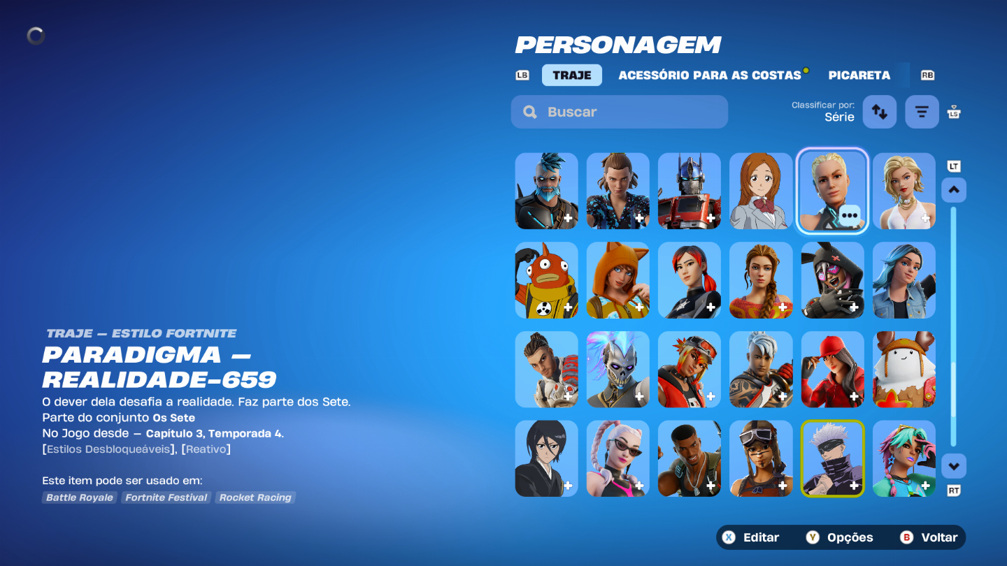 Conta fortnite com 137 skins