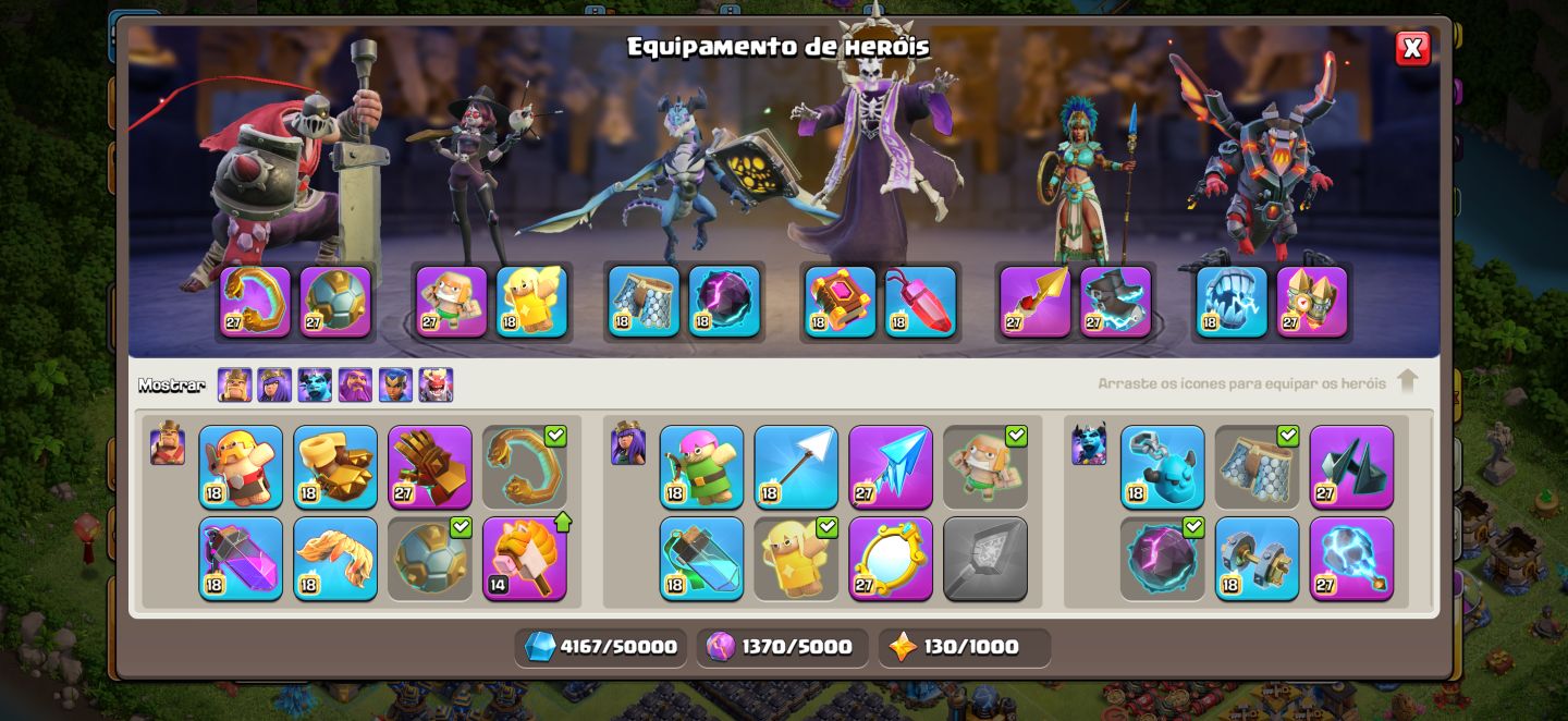 CONTA NÍVEL 500 CLASH OF CLANS 100% FULL (A MAIS RARA DO MERCADO HOJE)