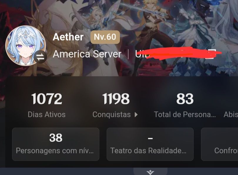 Conta Genshin impact ar60, server america