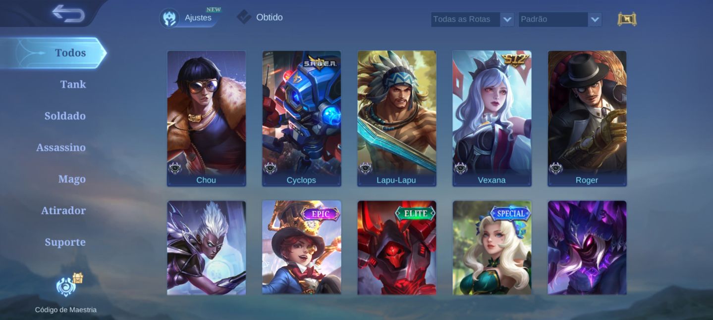 CONTA MLBB FA | 78 SKINS | NATALIA COLLECTOR | TIGREAL LIGHTBORN | 63 HERÓIS
