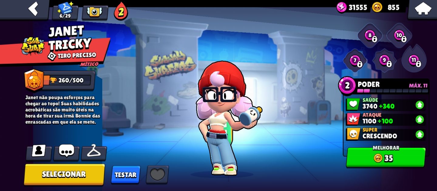 CONTA DE BRAWL STARS MUITOS BRAWLERS E COM MUITAS SKINS