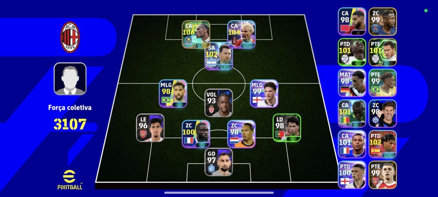 CONTA BRABA PRA COMEÇAR NO EFOOTBALL COM DROGBA+EKITIKE