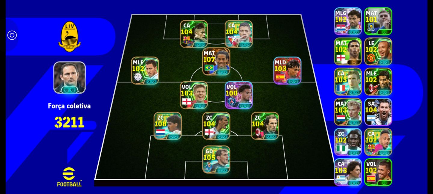 Conta efootbal Neymar Ronaldinho e etc