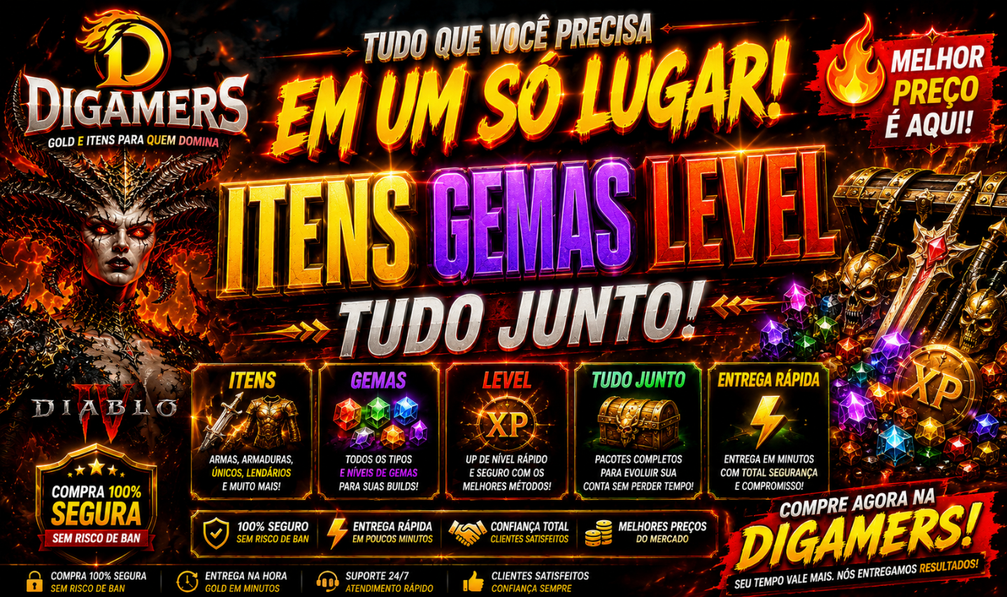 DIABLO 4 - TEMPORADA 15 LEVEL MATERIAIS GOLD ITEMS GEMAS BOSS