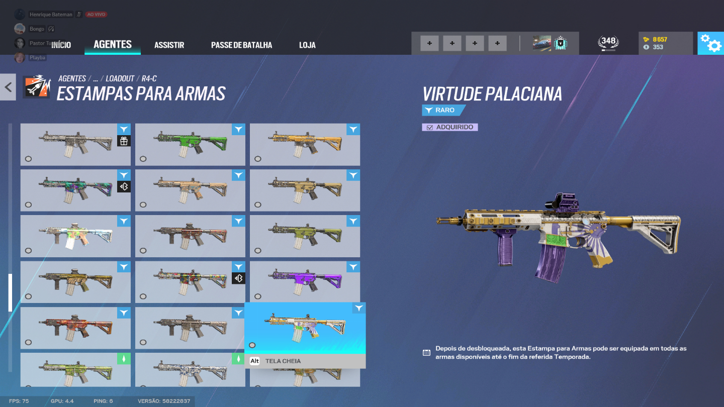 CONTA DE R6 RARA E COM MUUUUITA COISA!!!!!!