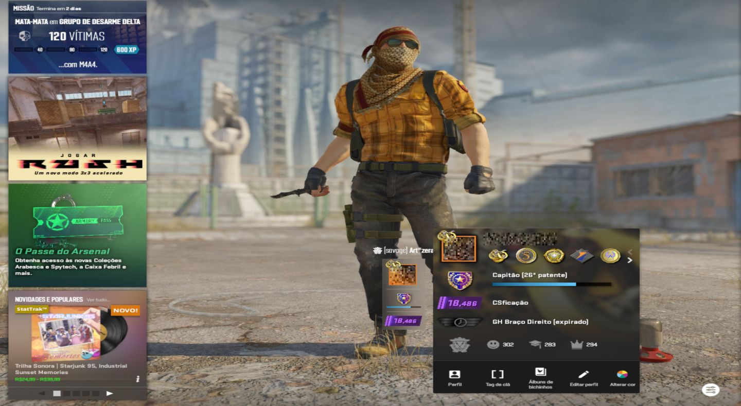 Conta Steam Principal CS2 | Lvl 20GC | 9 Faceit | Butterfly