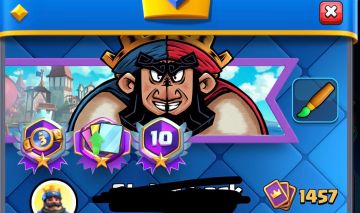 CONTA DE CLASH ROYALE COM EMBLEMA DE 10 ANOS+10K DE TROFÉU+9CARTA EVO+5K DE GEMA