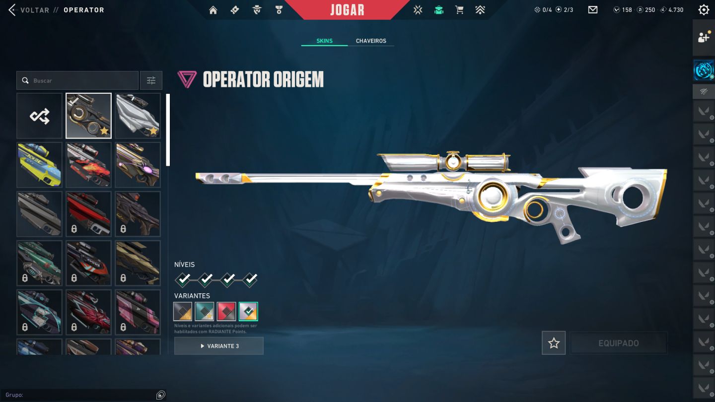 Conta valorant com muita variedade de skins